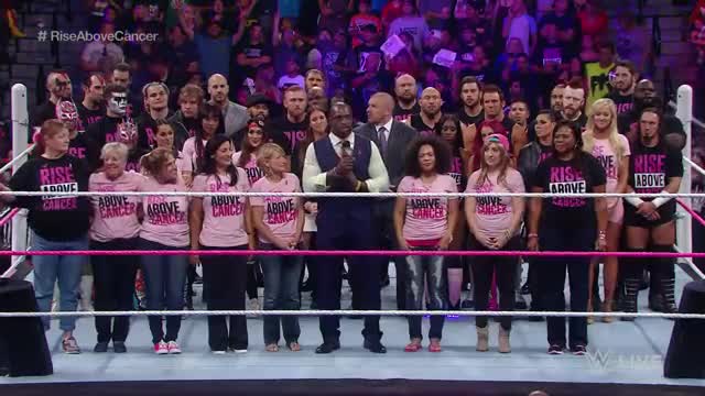 Watch Titus O'Neil honors breast cancer survivors in San Diego: WWE Raw, October 26, 2015 Video