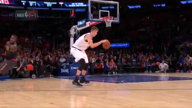 Watch NBA: Kristaps Porzingis Steals, Spins and Slams Video