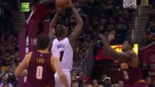 Watch Tristan Thompson with a MONSTER BLOCK on Chris Bosh Video