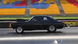 Watch GA55ED V8 TORANA 9.92 @ 136 MPH SYDNEY DRAGWAY Video