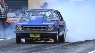 Watch HUME PERFORMANCE V8 TORANA 8.12 @ 160 MPH SYDNEY DRAGWAY Video