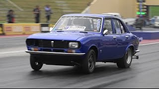 Watch MAZDA RX2 13B TURBO 8.84 @ 153 MPH SYDNEY DRAGWAY Video