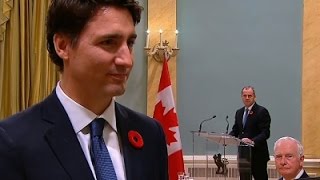 Watch Trudeau Sworn In As Canada's New Prime Minister Video