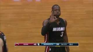Watch NBA: Dwyane Wade Drains the Half-Court Shot Video