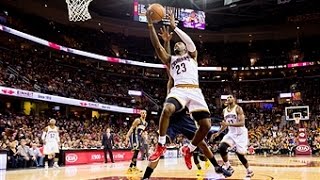 Watch NBA: LeBron James Readjusts Mid-Air For the Alley-Oop Video