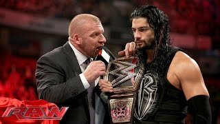 Watch COO Triple H asks Roman Reigns to 'sell out': WWE Raw, November 9, 2015 Video