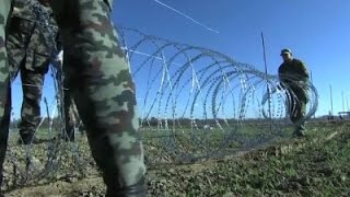 Watch Raw: Slovenia Starts Erecting Border Fence Video