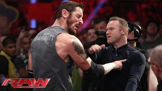 Watch Wayne Rooney slaps King Barrett: Raw, November 9, 2015 Video