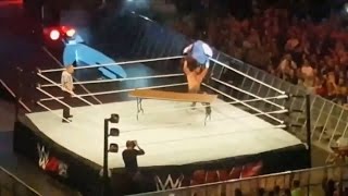 Watch Seth Rollins suffers knee injury at WWE Live Event in Dublin, Ireland Video
