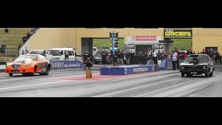 Watch BLOWN vs TURBO DAVIES RACING & MOITS RACING SIDE BY SIDE 6 SEC PASS SYDNEY DRAGWAY Video
