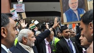 Watch PM Modi greeted by people outside the hotel in London, United Kingdom Video