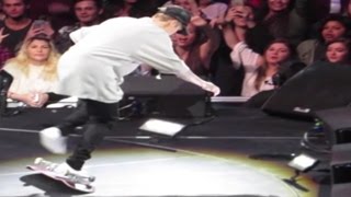 Watch Justin Bieber FAILS To Show His Skateboard Tricks At His Purpose Album Launch Video