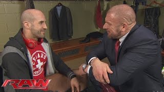 Watch Triple H approaches Cesaro and Alberto Del Rio: WWE Raw, November 16, 2015 Video