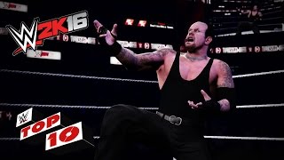 Watch Dastardly Destructive Moves of The Deadman: WWE 2K16 Top 10 Video