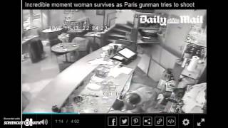 Watch Paris "Terrorist Attack" Hoax - CCTV Footage At Cafe Shows "Terrorist" Sparing Customers Lives Video