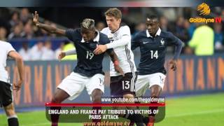 Watch ENGLAND AND FRANCE PAY TRIBUTE TO VICTIMS OF PARIS ATTACK Video