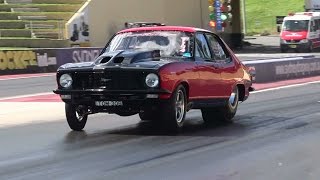 Watch TOM30B TWIN TURBO TORANA 7.50 @ 186 SYDNEY DRAGWAY Video