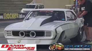 Watch DANDY ENGINES TWIN TURBO CAMARO 6.87 @ 219 MPH APSA TESTING DAY 2 Video