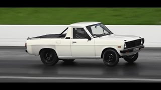 Watch MICKS MOTORSPORT TURBO DATSUN UTE 9.38 @ 139 MPH APSA GRAND FINAL Video