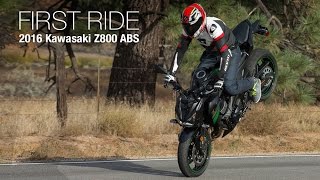 Watch 2016 Kawasaki Z800 ABS First Ride Review - MotoUSA Video