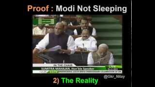 Watch Proof : Modi was Not Sleeping In Loksabha (Parliament) Video