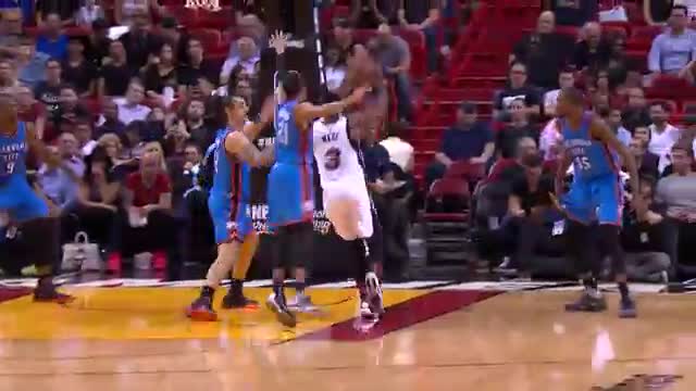 Watch NBA: Dwyane Wade Lobs it Up to Hassan Whiteside for the One-Hand Jam! Video