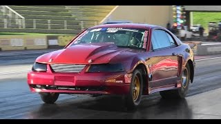 Watch DANDY ENGINES 7 SEC TWIN TURBO MUSTANG APSA TESTING SYDNEY DRAGWAY Video