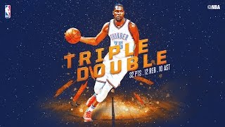 Watch NBA: Kevin Durant Racks Up Triple Double vs. Hawks Video