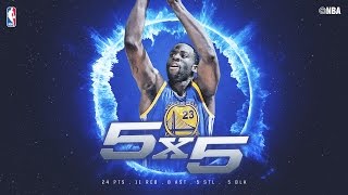 Watch NBA: Draymond Green Records 5x5 in Warriors Win Video