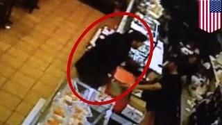 Watch New York anti-Muslim attack: Man hits restaurant worker in hate-filled rampage Video
