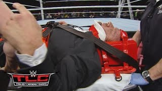 Watch Triple H helped by paramedics after being attacked by Roman Reigns: WWE.com Exclusive, Dec. 13, 2015 Video