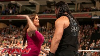 Watch Stephanie McMahon is furious with Roman Reigns: WWE Raw, December 14, 2015 Video