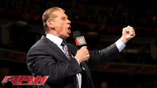 Watch The returning Mr. McMahon cancels the match between Bo Dallas and R-Truth: WWE Raw, December 14, 2015 Video