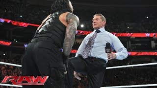 Watch Mr. McMahon decides Roman Reigns' fate: WWE Raw, December 14, 2015 Video