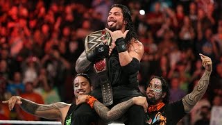 Watch Roman Reigns celebrates winning the WWE World Heavyweight Title with his family: Dec. 14, 2015 Video