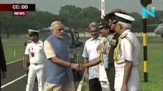 Watch Modi chairs commandersÃ¢â‚¬â„¢ conference on board INS Vikramaditya Video