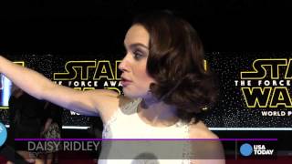 Watch Stars reaction to "The Force Awakens" red carpet madness Video