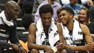 Watch 16-year-old Karl-Anthony Towns interviews NBA stars Video