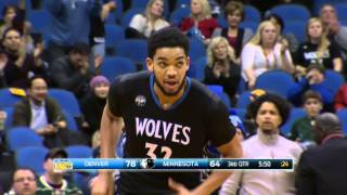 Watch NBA: Karl-Anthony Towns With a Ferocious Put-Back Slam! Video