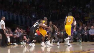 Watch NBA: Kobe Bryant Hits D'Angelo Russell With the No Look Pass Video