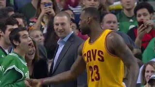 Watch NBA: LeBron James Congratulates Special Olympian at Celtics Game Video