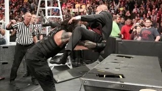 Watch Roman Reigns Attacks Triple H Video