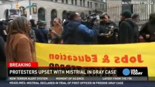 Watch Protesters upset after mistrial in Freddie Gray case Video