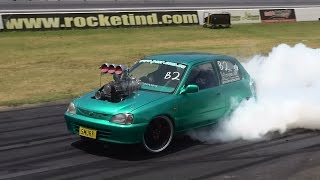 Watch SMURF AT TRIPLE CHALLENGE BURNOUTS SYDNEY DRAGWAY Video