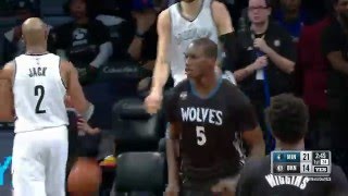 Watch NBA: Gorgui Dieng goes for 20 points against Brooklyn! Video