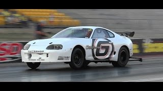 Watch GAS RACING 2JZ TURBO SUPRA 7.15 @ 205 MPH FULL THROTTLE FRIDAY Video
