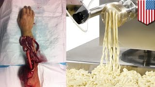 Watch Deadly accidents at work: Meat grinder kills man, hand cut off, man cooked to death - compilation Video