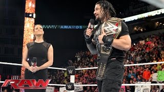 Watch Stephanie McMahon wipes the smile off Roman Reigns' face: WWE Raw, December 21, 2015 Video