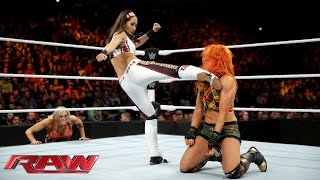 Watch Becky Lynch vs. Brie Bella: WWE Raw, December 21, 2015 Video