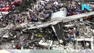 Watch Some photographs of the ill fated BSF plane that crashed in Delhi Video